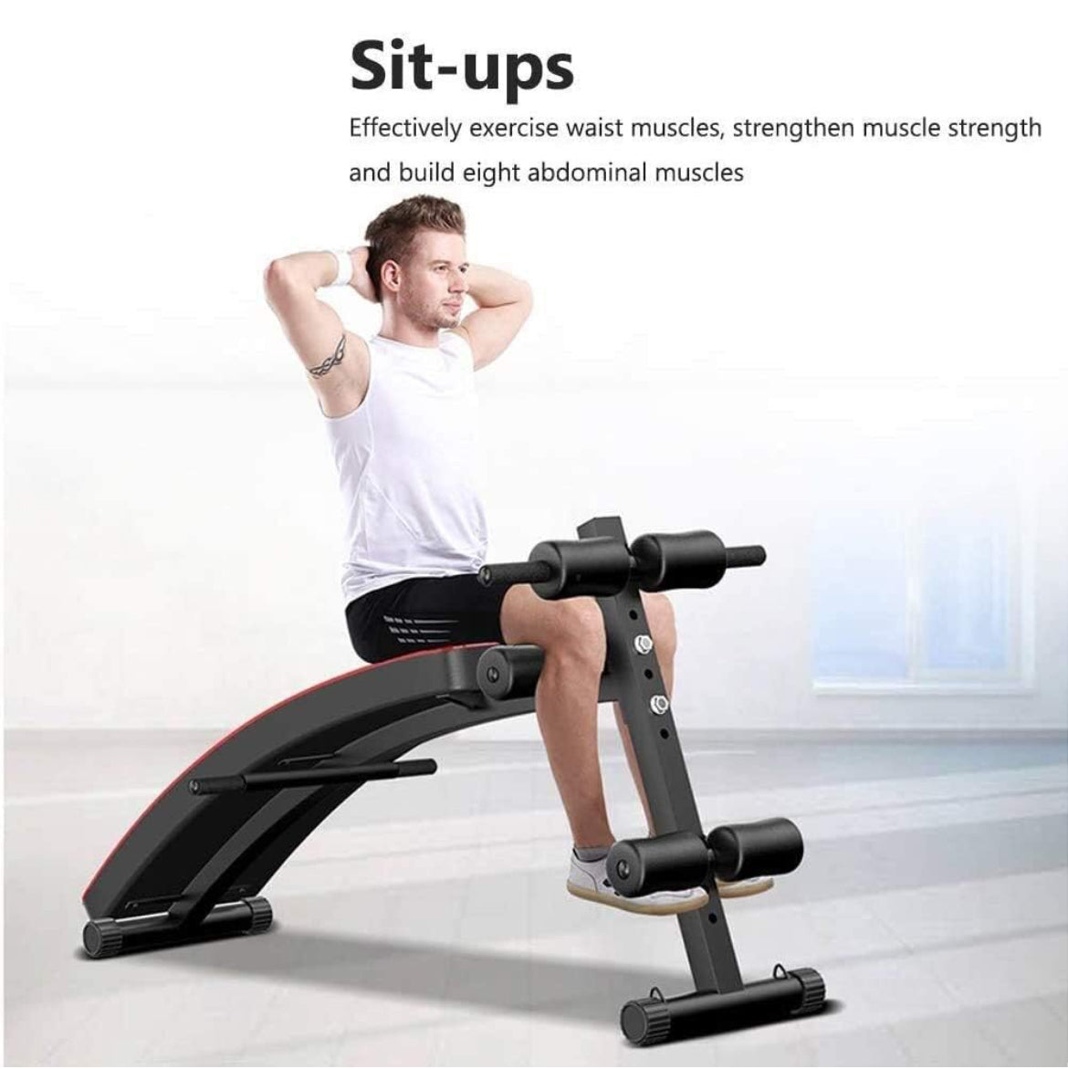 Banc d’entraînement de l’abdomen pliant réglable