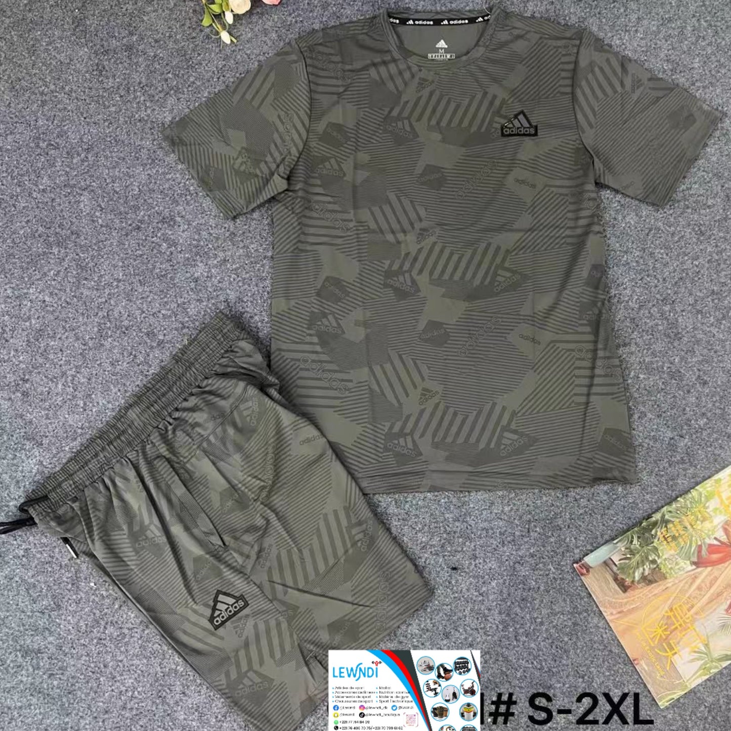 Ensemble maillot sport Adidas (Gris) MSEMS06