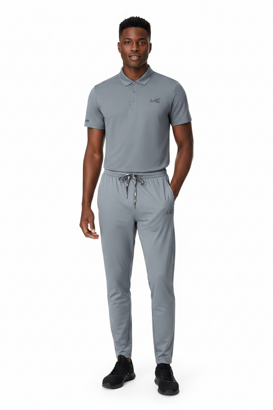 T-shirt col roule Ni-ke Air et pantalon jogging avec fermeture (Gris) TPJFMNS15