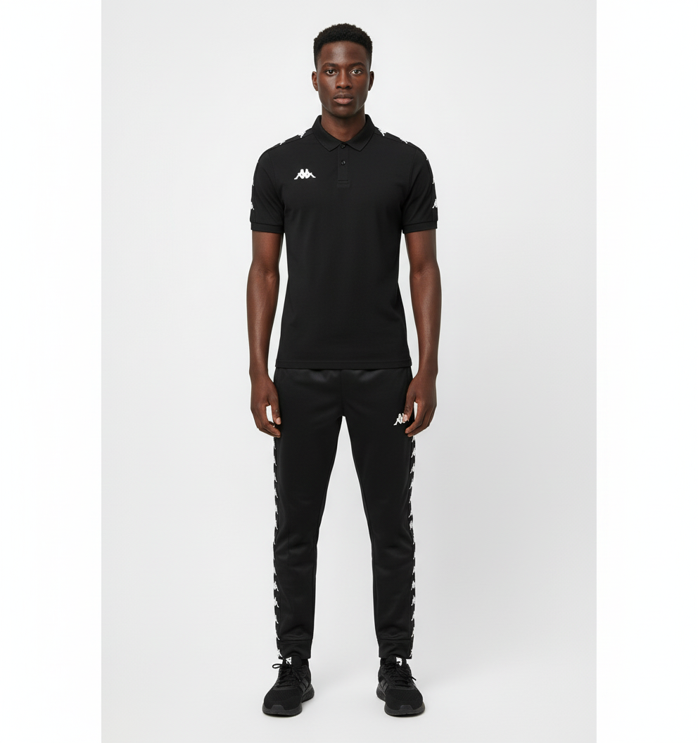 Ensemble Polo & Jogging Kappa (noir/noir)– Style Sport Premium