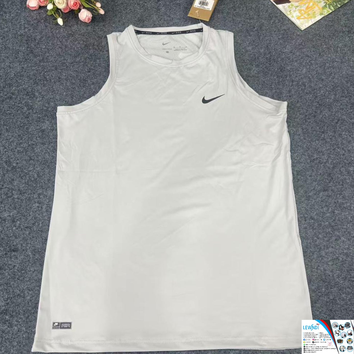 Débardeur sport Nike (Blanc) Dri-Fit DMS01