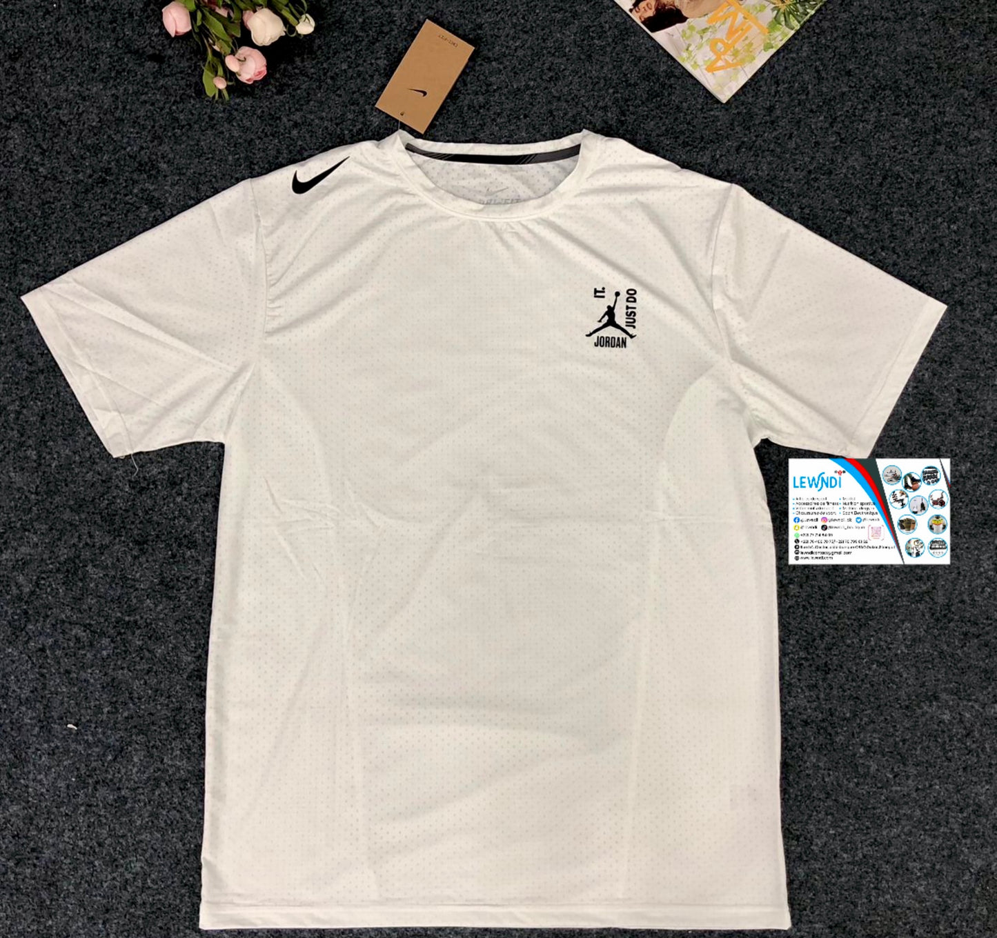 T-shirt sport fitness nike air Jordan (Blanc) MSTS13