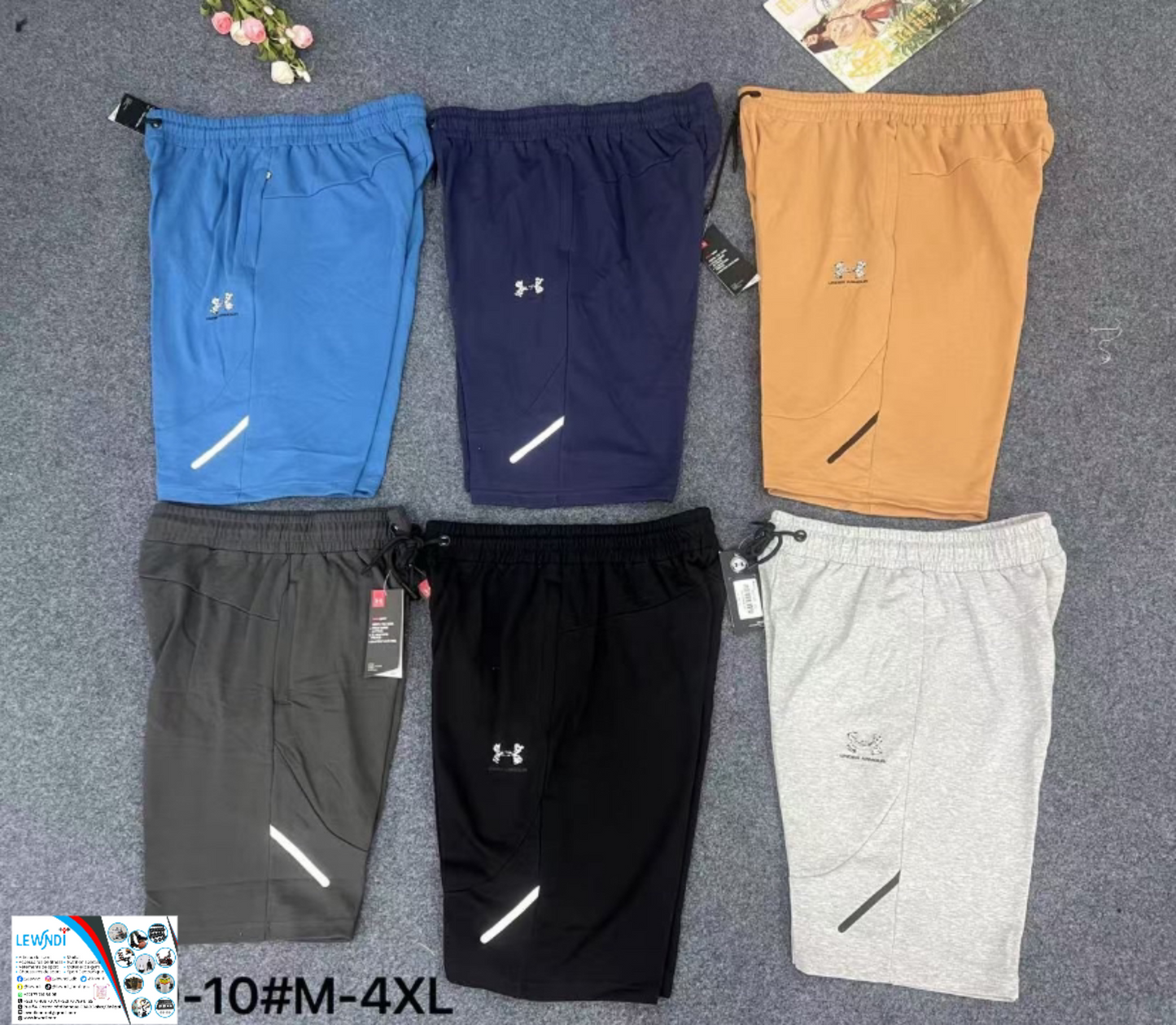 Short Coton Under Armour (6 couleurs disponible) avec fermeture MSSCUA01