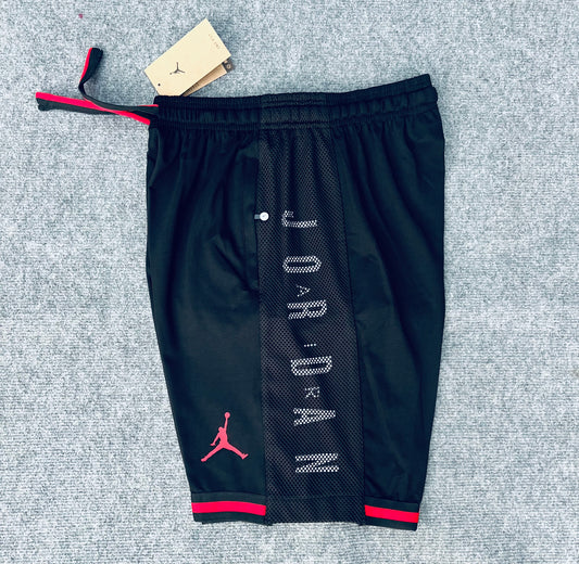 Short loisir Jordan noir (bande rouge) avec fermeture SSMSJ04