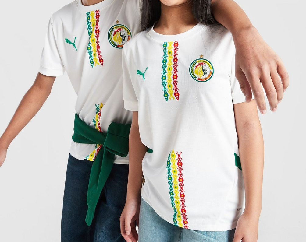 Ensemble Maillot Sénégal (Lions de la Teranga) pour Enfants Extérieur (blanc) 2025-2026