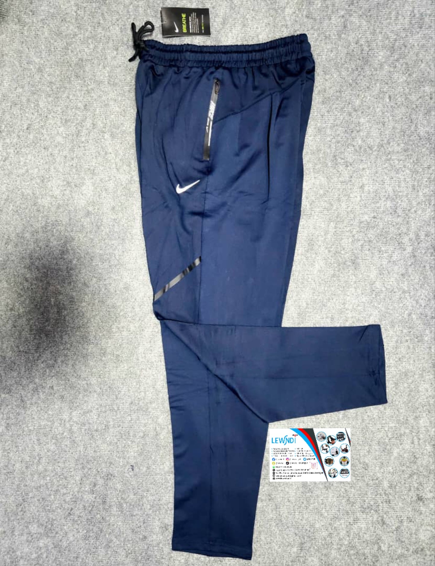 Pantalon jogging sport Nike (bleu foncé) avec fermeture TSPJ08
