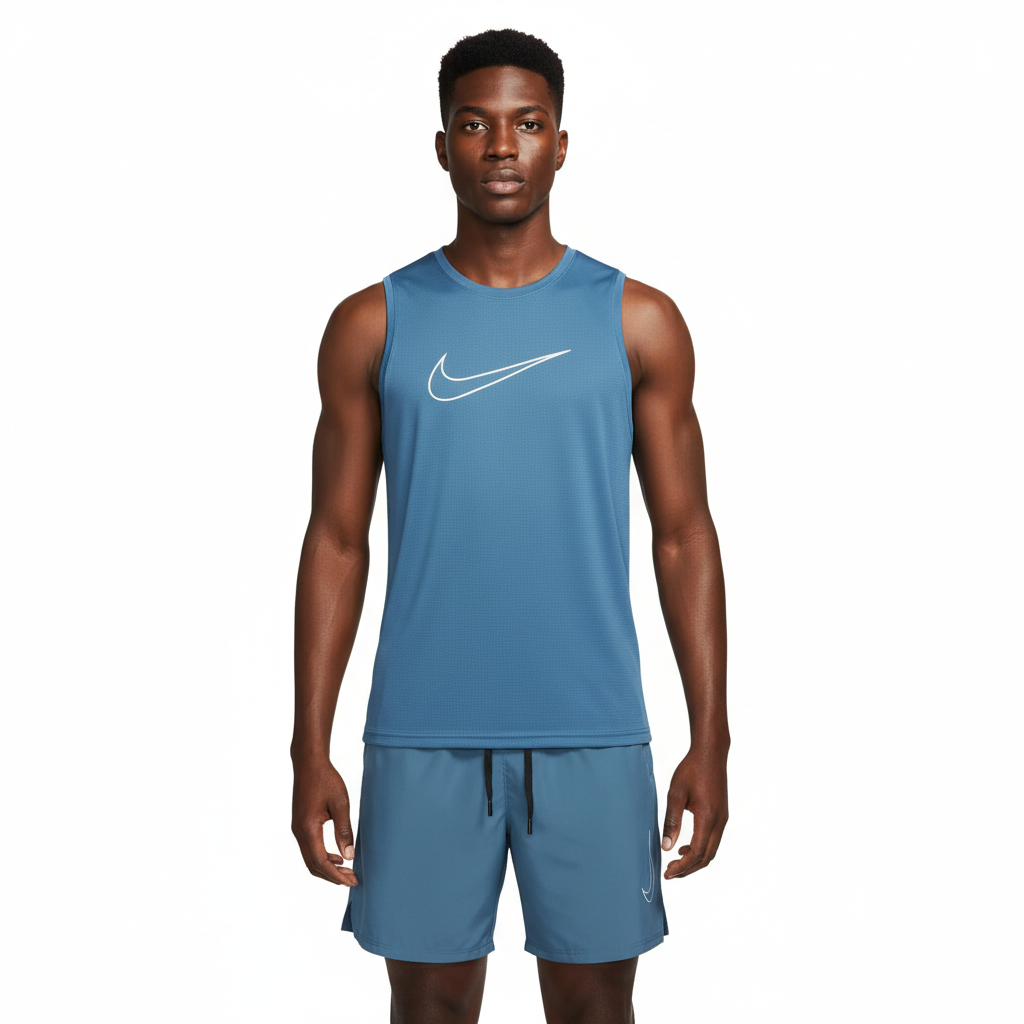 Ensemble de sport Débardeur avec short Nike swoosh (Bleu) MSEDSN09