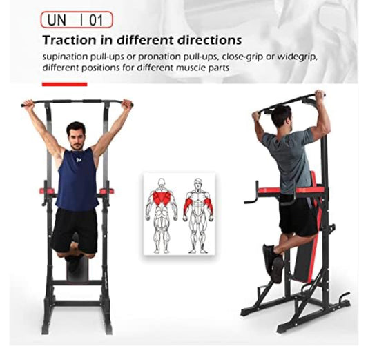 Station de musculation multifonctionnelle avec banc de musculation pliable