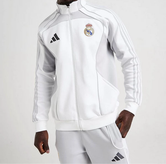 Ensemble survêtement REAL MADRID Saison 2025-2025 URBAN PURIST (BLANC/GRIS)