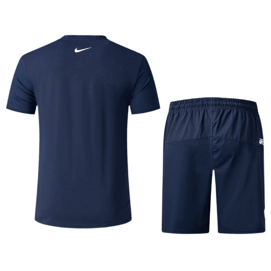 Ensemble de sport Nike Unisexe – T-shirt & Short (Marine)