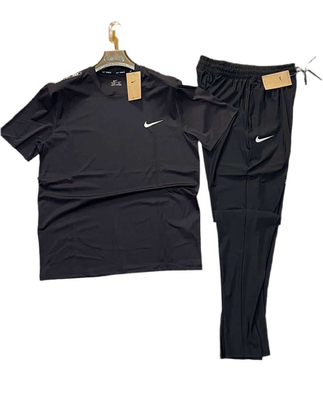 T-shirt sport + pantalon Nike avec fermeture (Noir) MTSTPN01
