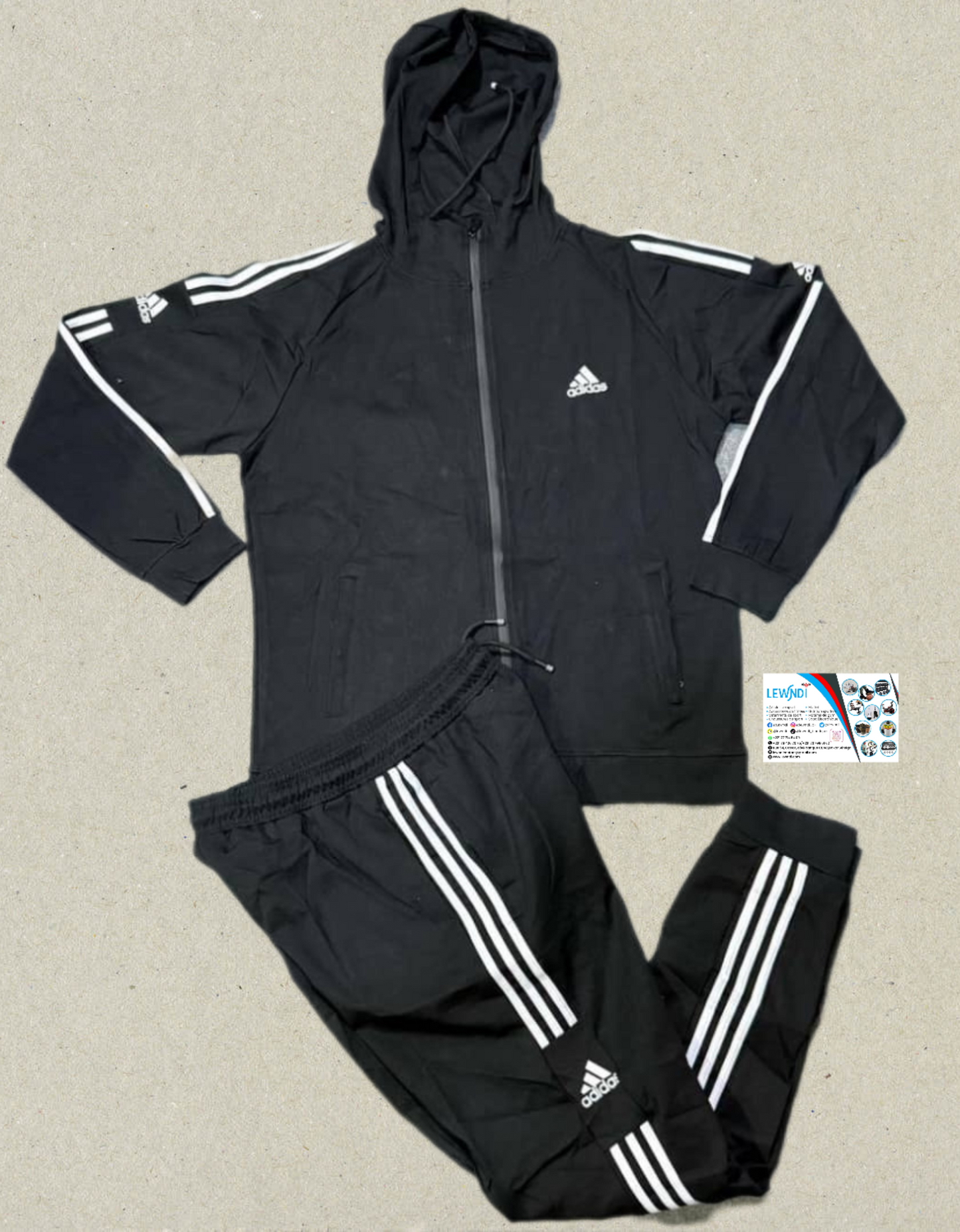 Ensemble Survêtement Adidas avec capuche (Noir) MSESC03
