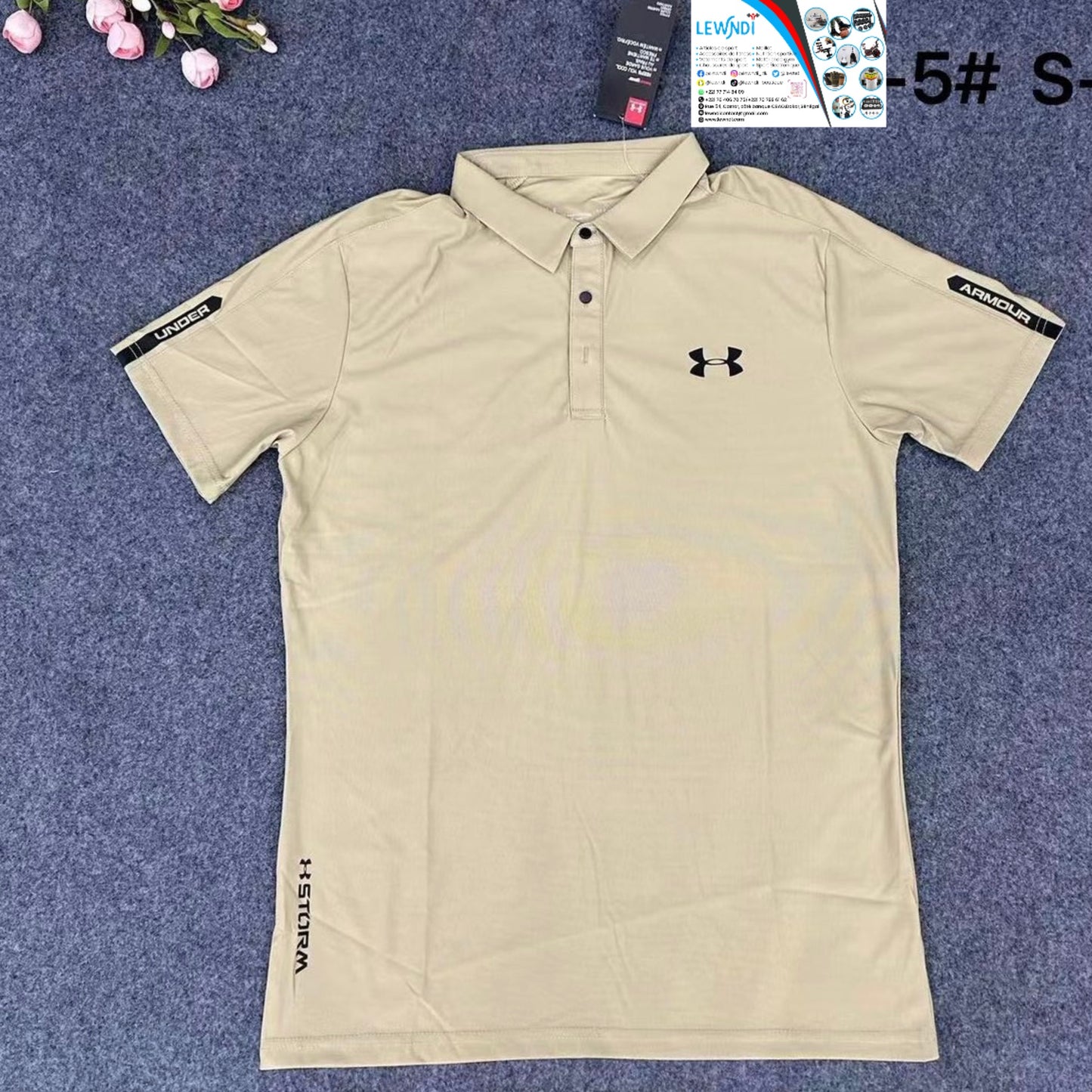 T-shirt col roulé (Beige) Under Armour TCRMS06