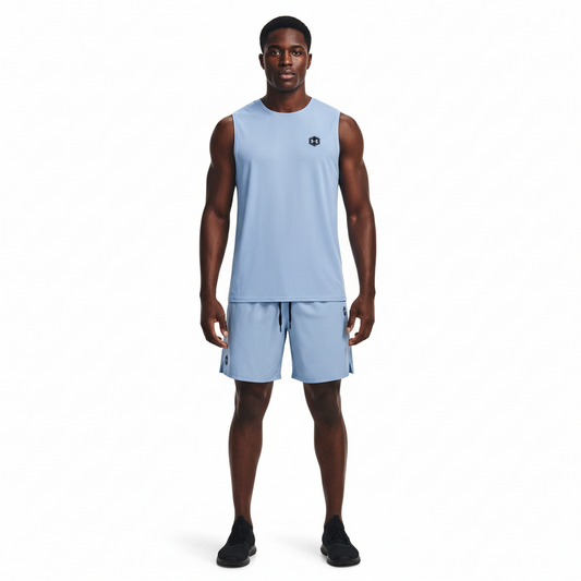 Ensemble de sport Débardeur avec short Under Armour (Bleu Clair) MSEDSUA10