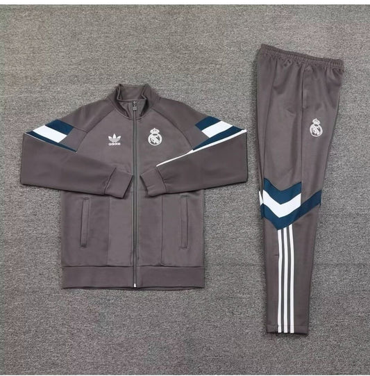 Ensemble Survêtement Real Madrid (Gris) Saison 2024-2025