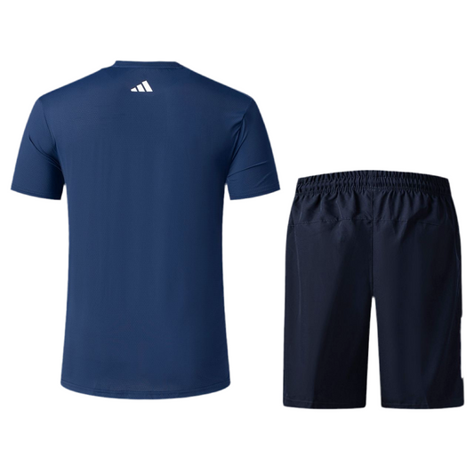Ensemble de sport Adidas Unisexe – T-shirt & Short (Marine/Bleu de nuit)