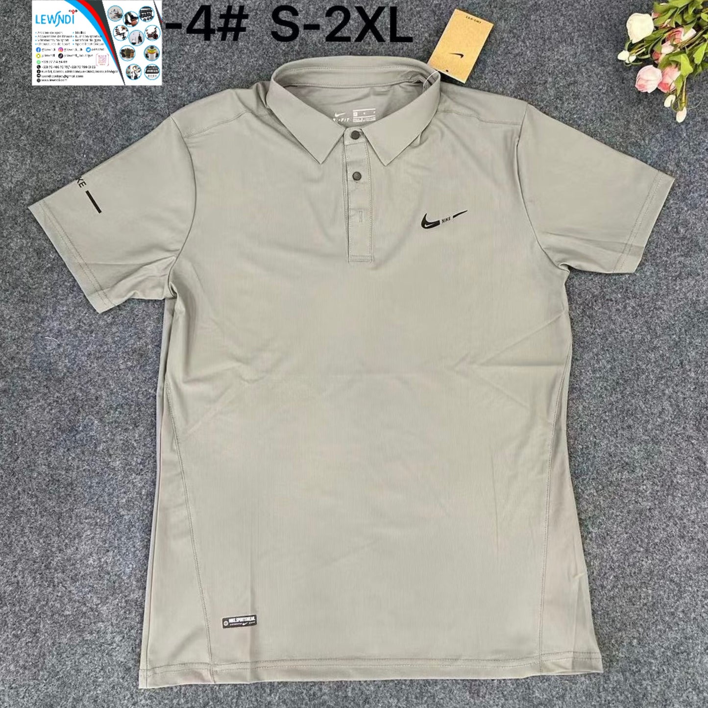 T-shirt col roulé (Argent) Nike TCRMS14