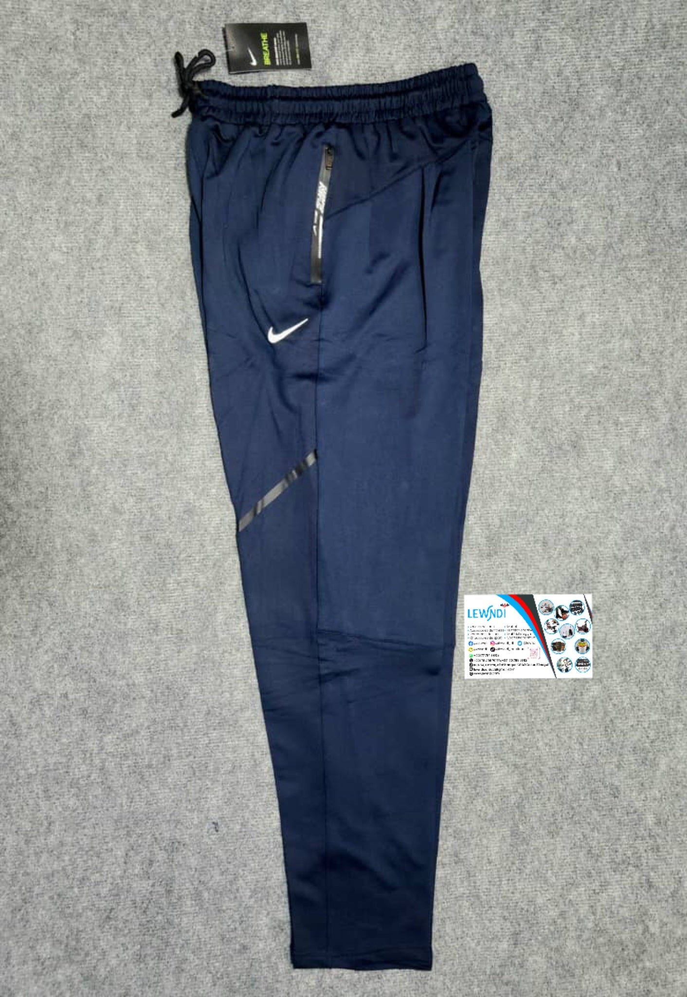 Pantalon jogging sport Nike (bleu foncé) avec fermeture TSPJ08
