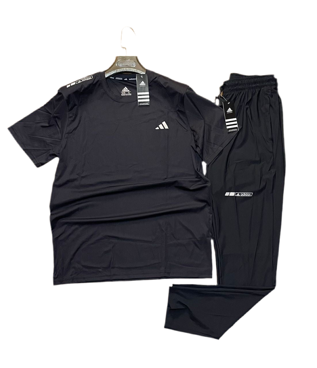 T-shirt sport + pantalon Adidas avec fermeture (Noir) MTSTPA08
