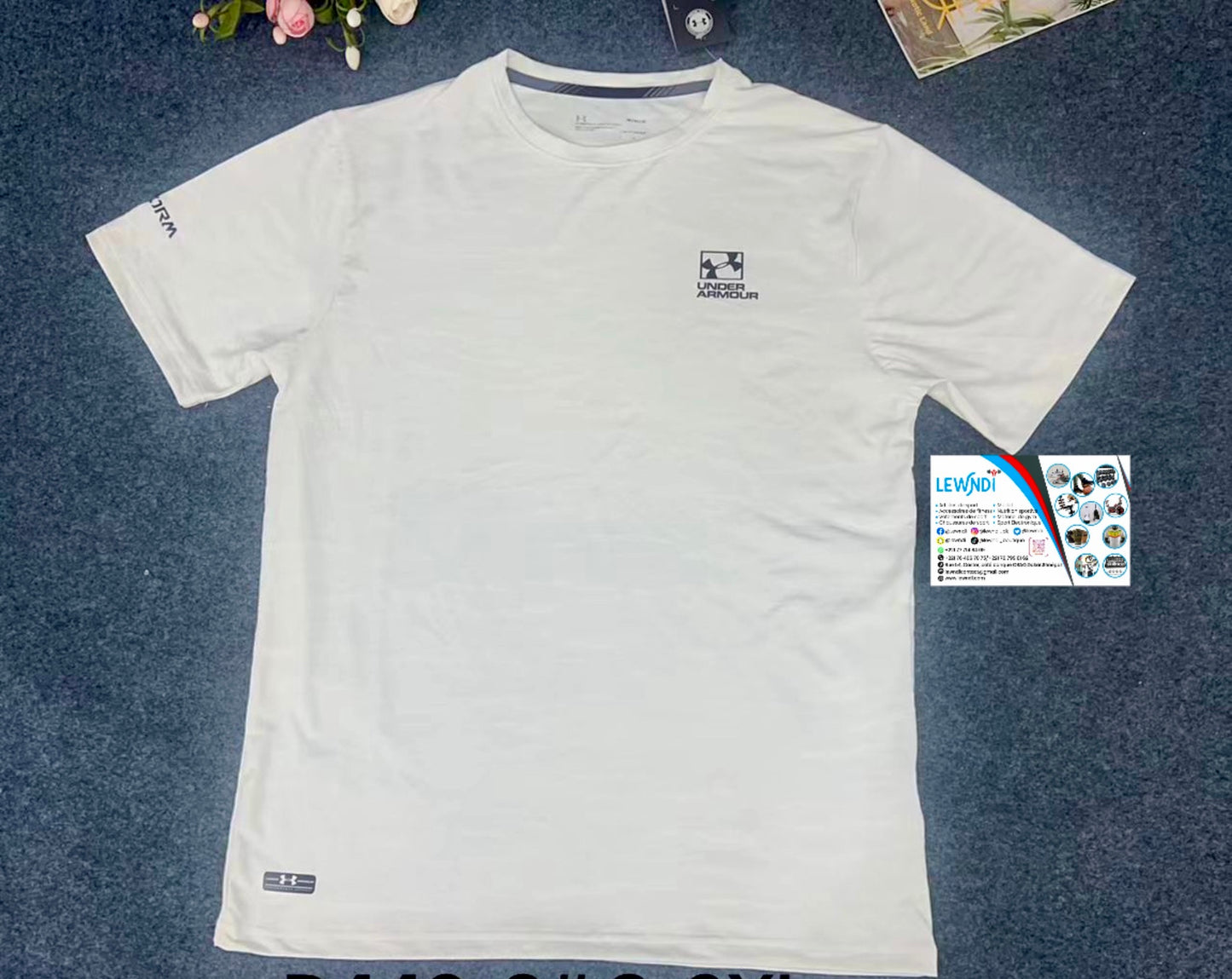 T-shirt sport fitness under armour (Blanc) MSTS05