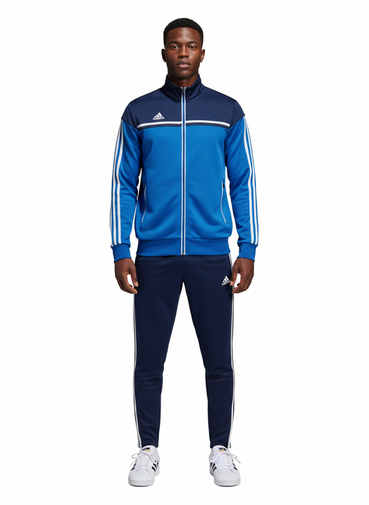 Ensemble Survêtement Loisir Adidas (Bleu/Marine) avec fermeture