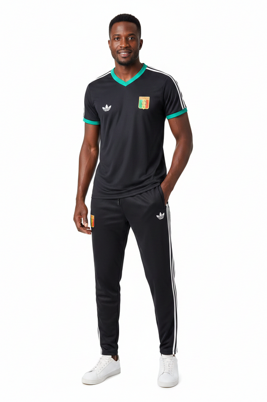 Ensemble Sénégal Premium – (Noir) T-shirt avec pantalon ETPSMS03
