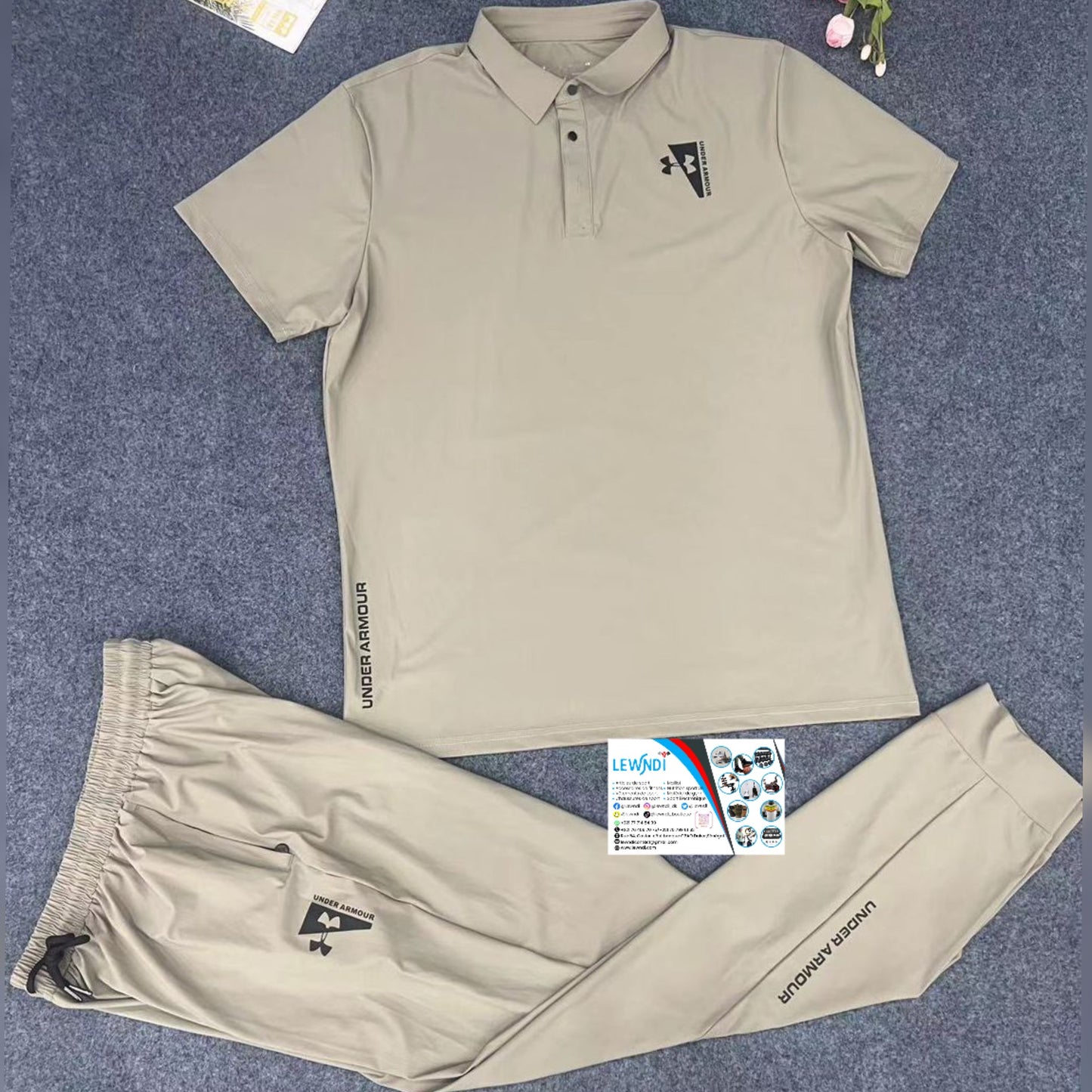Ensemble classique col roulé avec pantalon (Beige) Under Armour ECPMS06