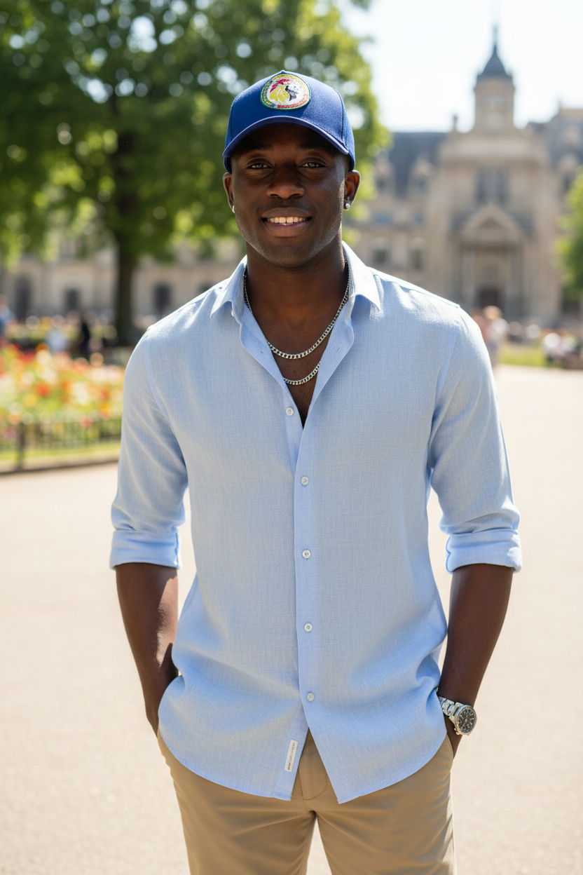 Casquette Sénégal Bleu Ajustable – Logo Brodé | Unisexe