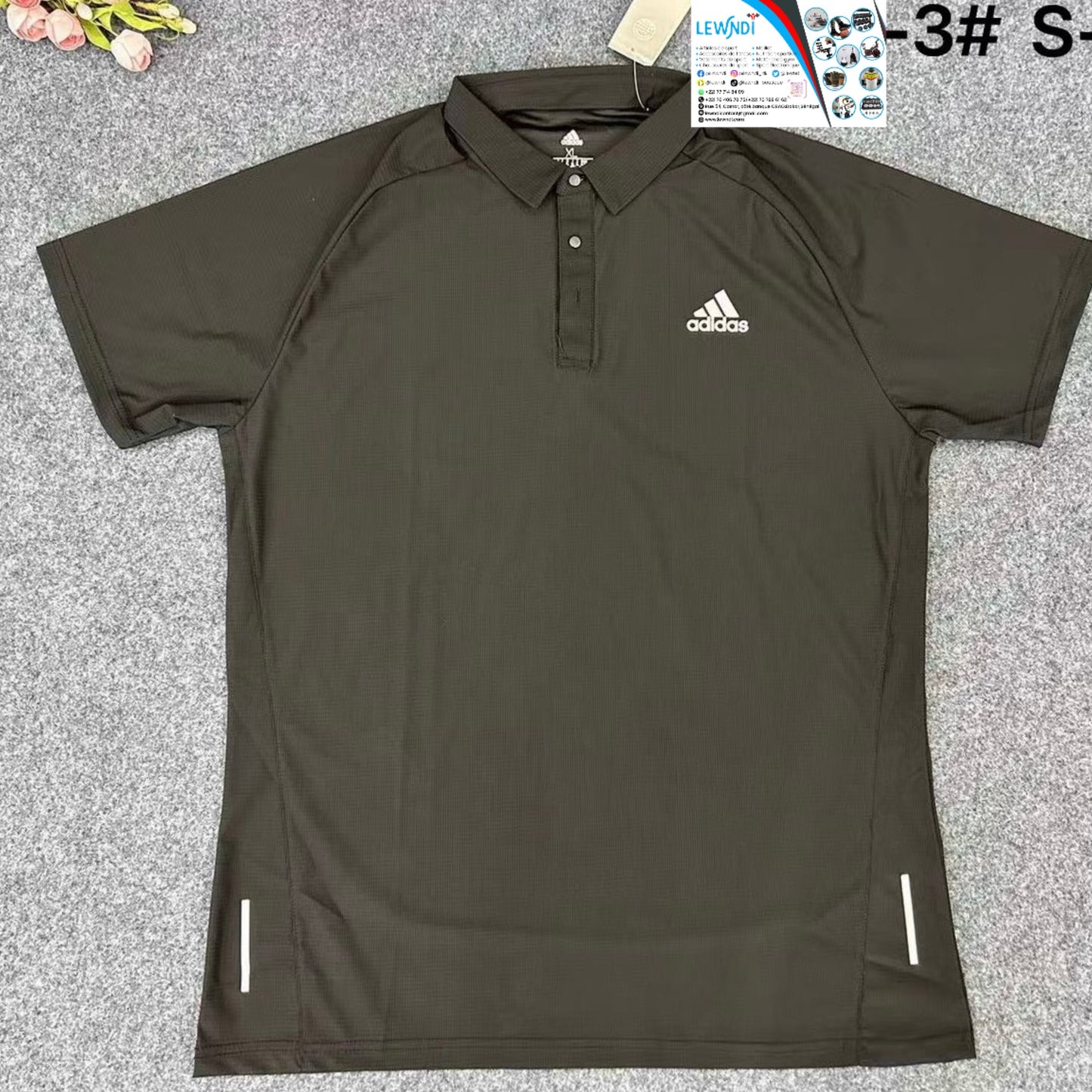 T-shirt col roulé (Noir) Adidas TCRMS07
