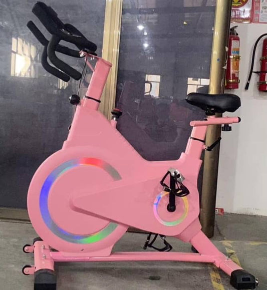 Vélo d’exercice Contrôle magnétique Spinning (Rose)