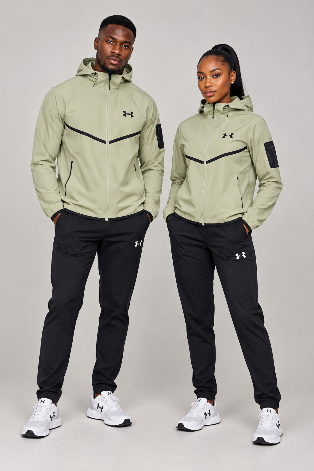 Ensemble Survêtement fitness UA avec fermeture (toile) Bieg