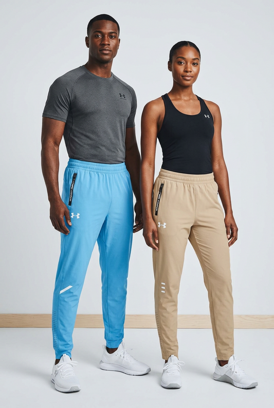 Pantalon jogging coton UA loisir/sport avec fermeture (unisexe) (2 couleurs disponibles pour choisir)