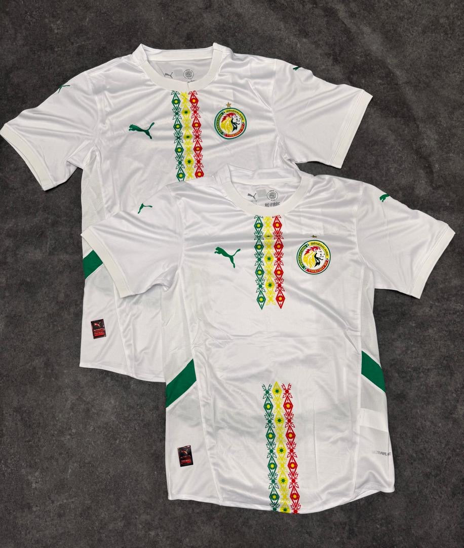 Maillot officiel de l’équipe nationale du Sénégal (Lions de la Teranga) Domicile (blanc) 2025-2026