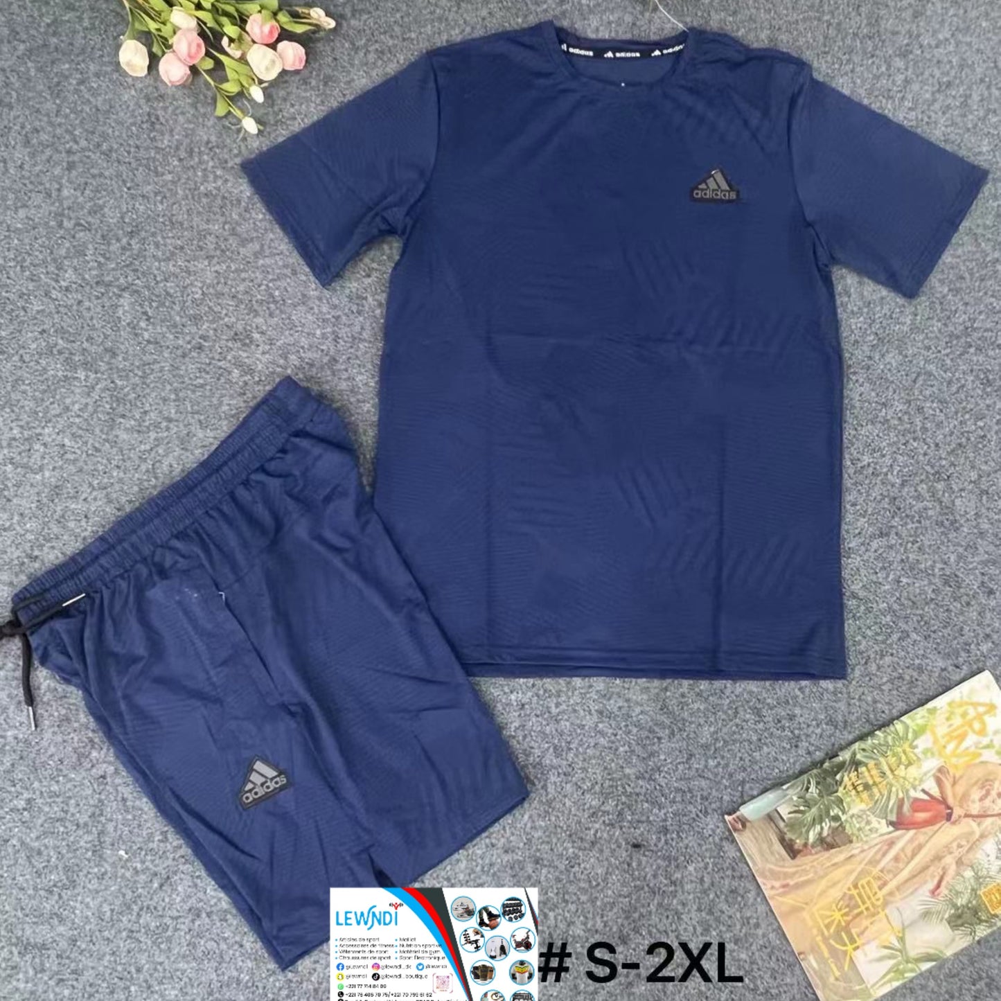 Ensemble maillot sport Adidas (Marine) MSEMS07