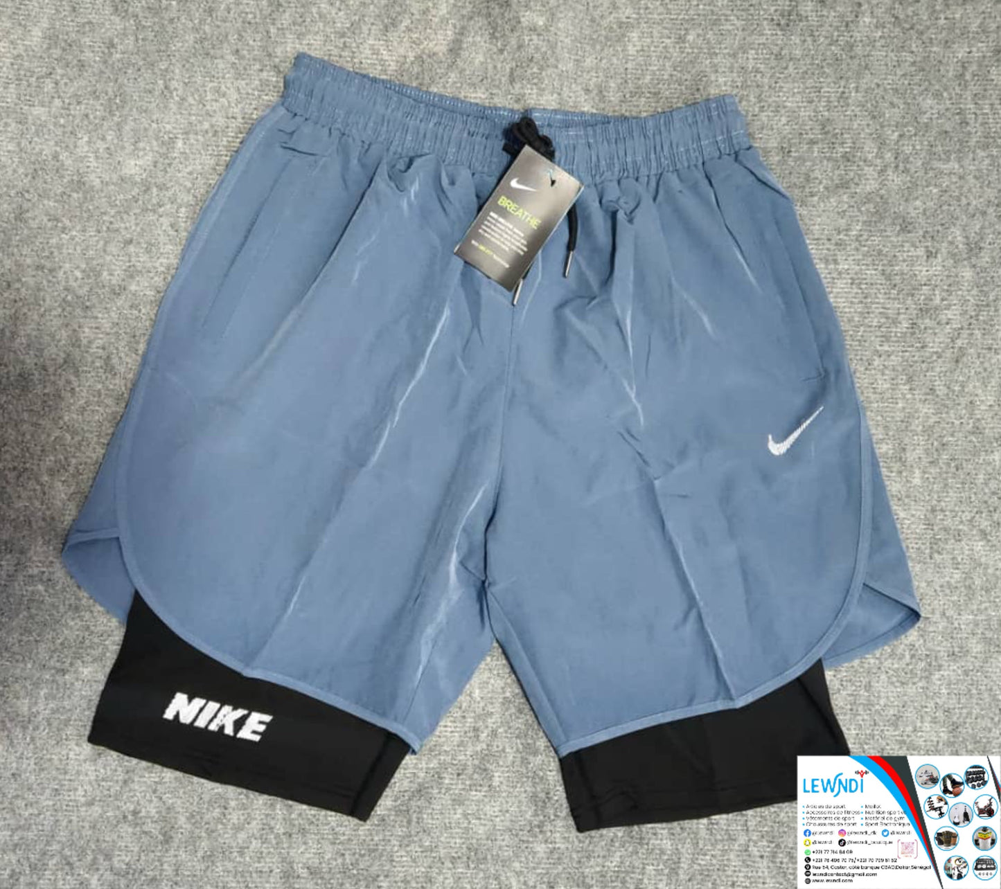Short avec Cuissard (Bleu) Nike Fitness LSSC01