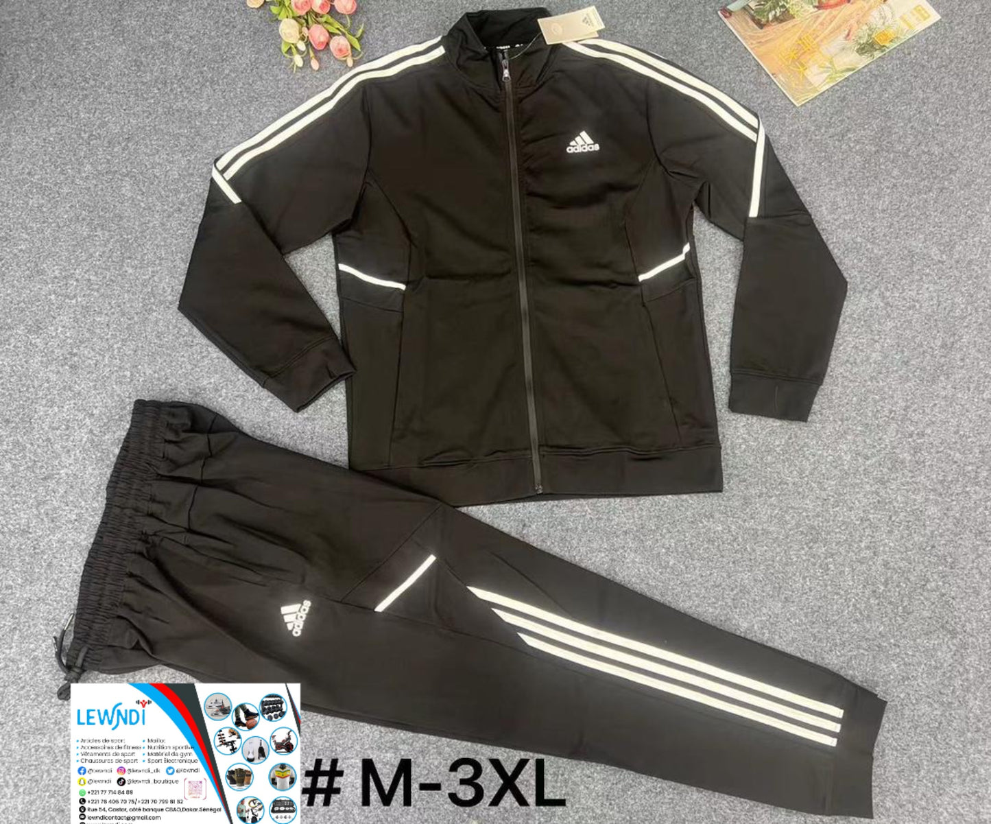 Ensemble Survêtement classique Noir Adidas MSSA02