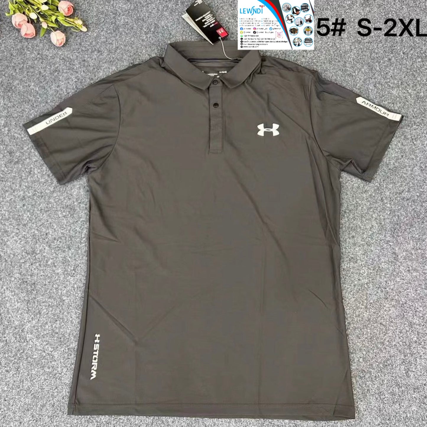 T-shirt col roulé (Gris) Under Armour TCRMS03