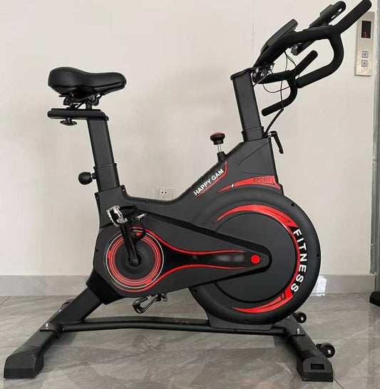 Vélo d’exercice Contrôle magnétique Spinning (Noir/Rouge)