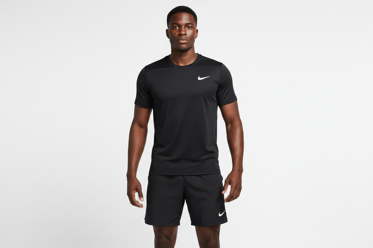 Ensemble de sport Nike Unisexe – T-shirt & Short (Noir)