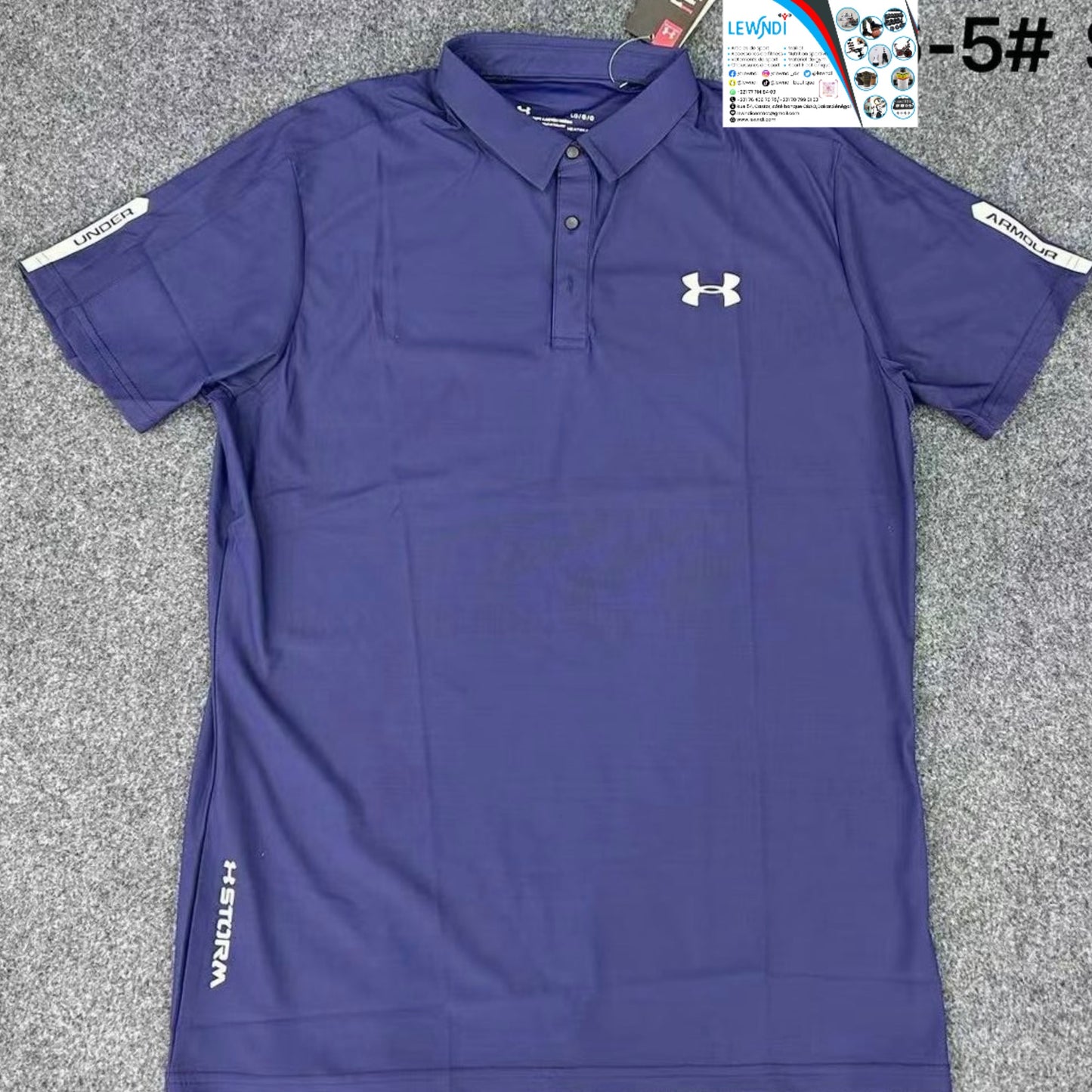 T-shirt col roulé (Marine) Under Armour TCRMS02