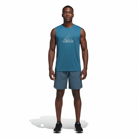 Ensemble de sport Débardeur avec short Adidas (Bleu)MSEDSA02