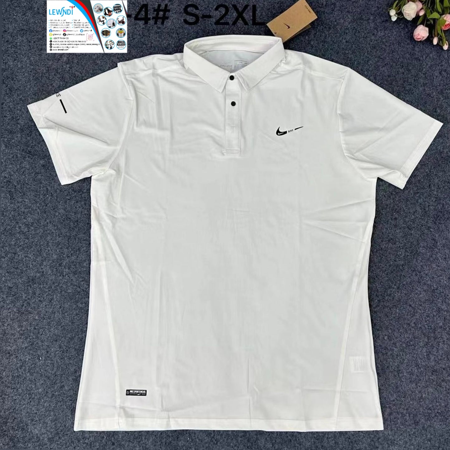 T-shirt col roulé (Blanc) Nike TCRMS18