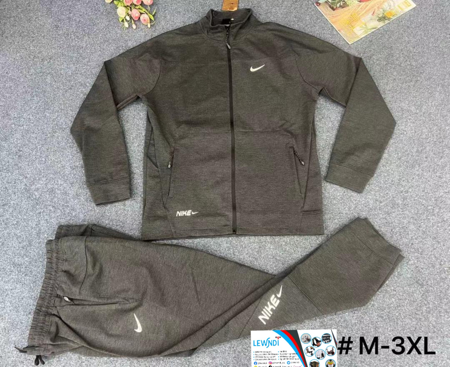 Ensemble Survêtement classique Gris Nike MSSN01