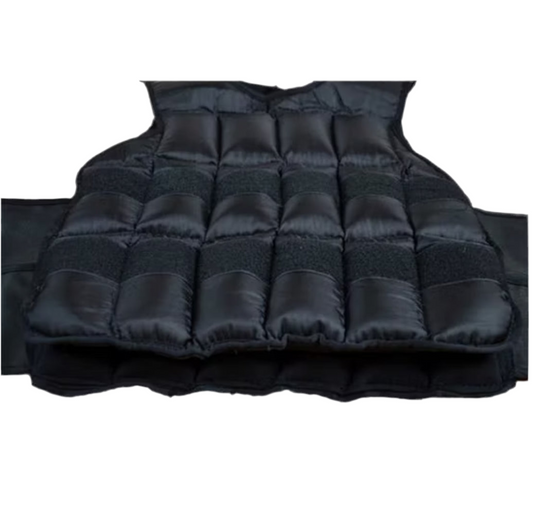 Gilet de poids noir adjustable 15KG-20KG