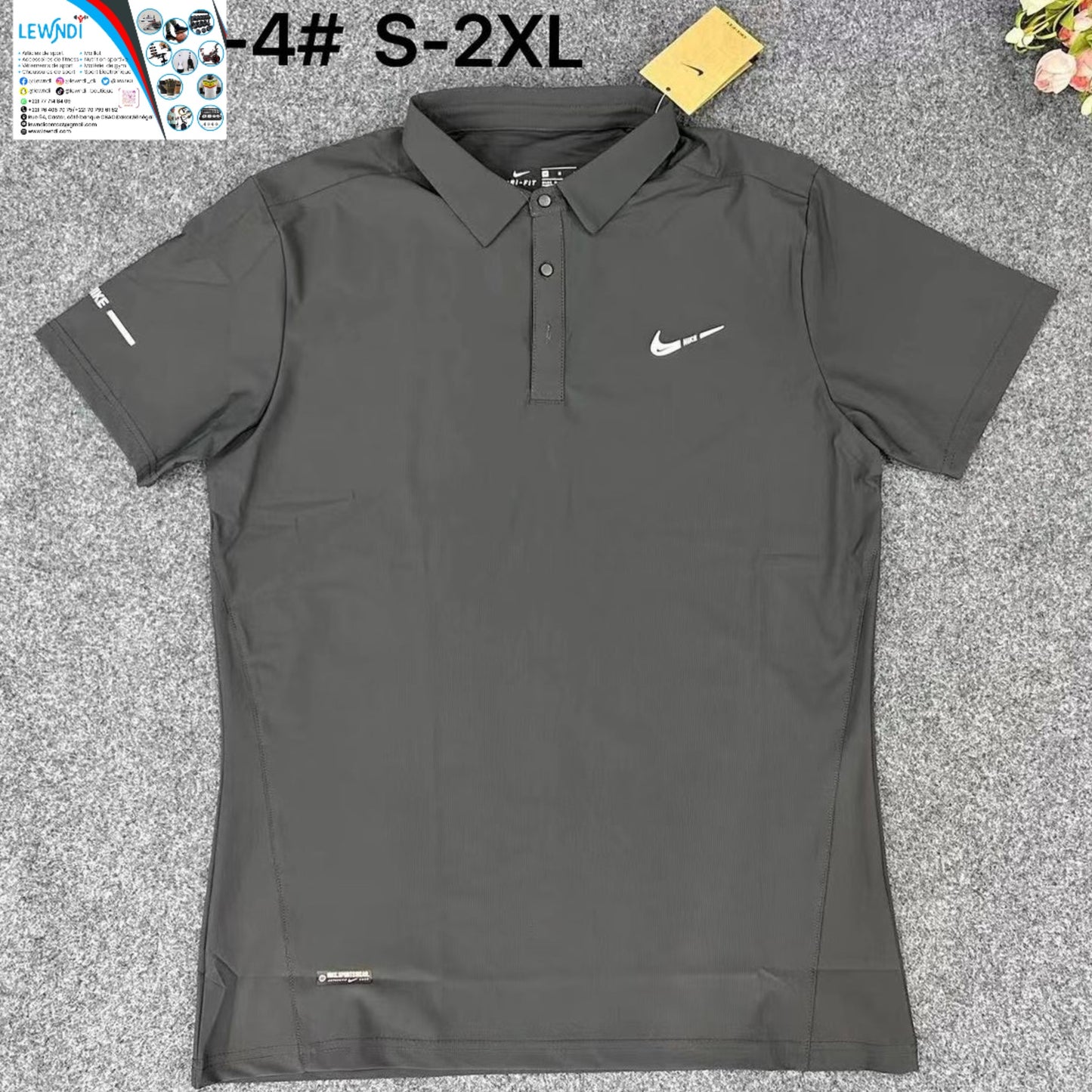 T-shirt col roulé (Gris) Nike TCRMS12