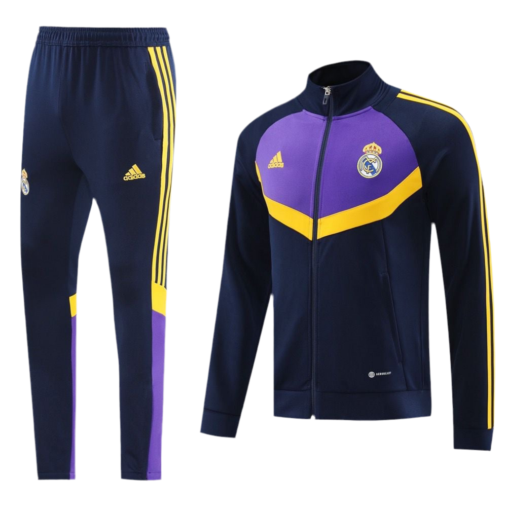 Ensemble Survêtement Real Madrid (Violet/Bleu/Jaune) Saison 2024-2025