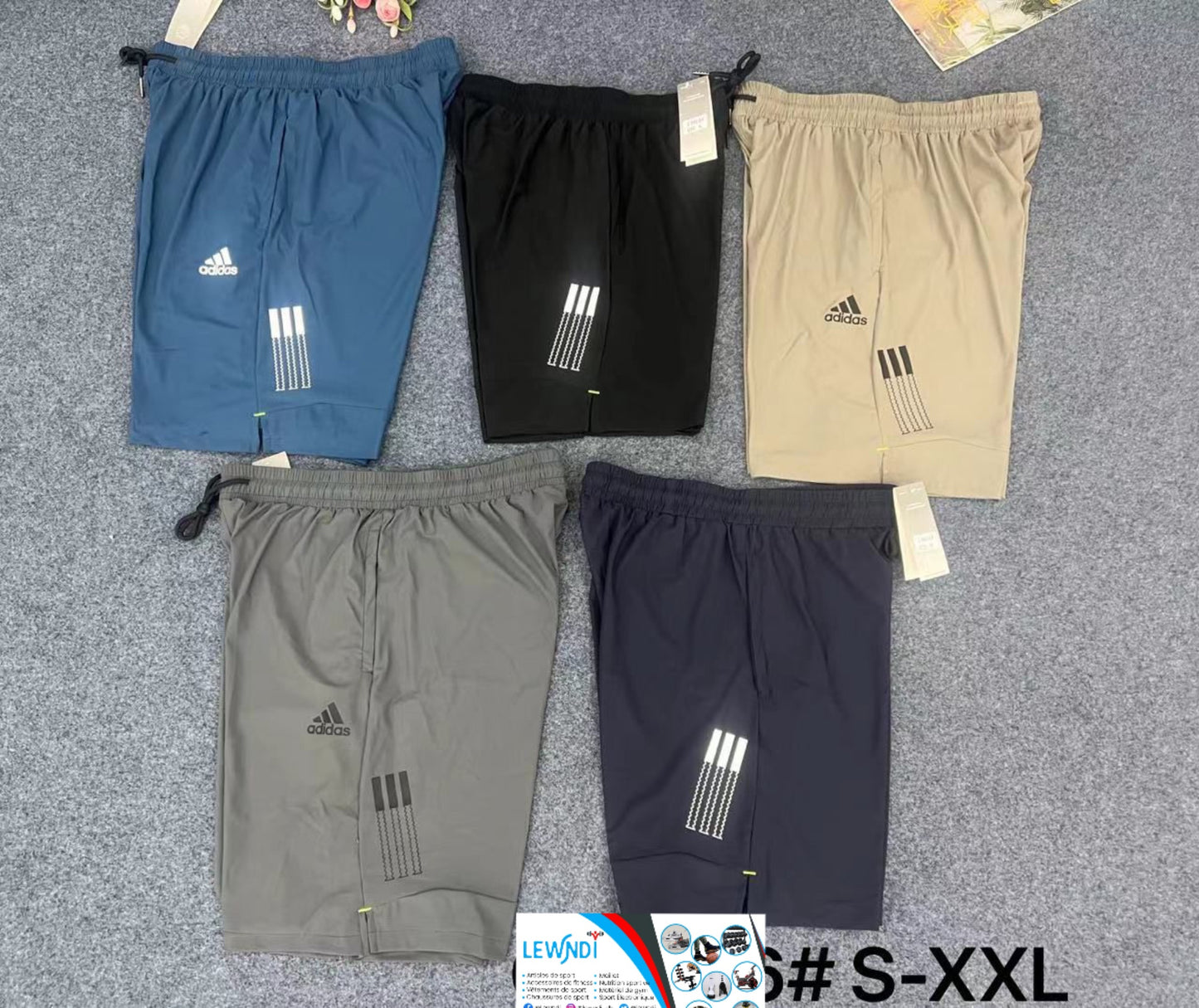 Short Adidas Sport (5 couleurs) avec fermeture