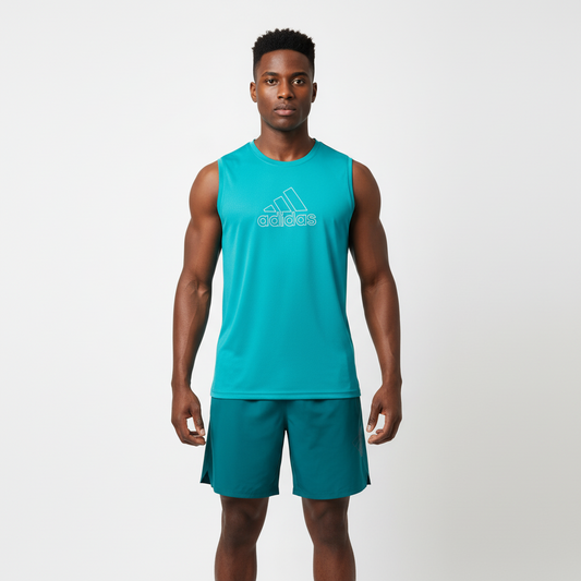 Ensemble de sport Débardeur avec short Adidas (turquoise) MSEDSA04