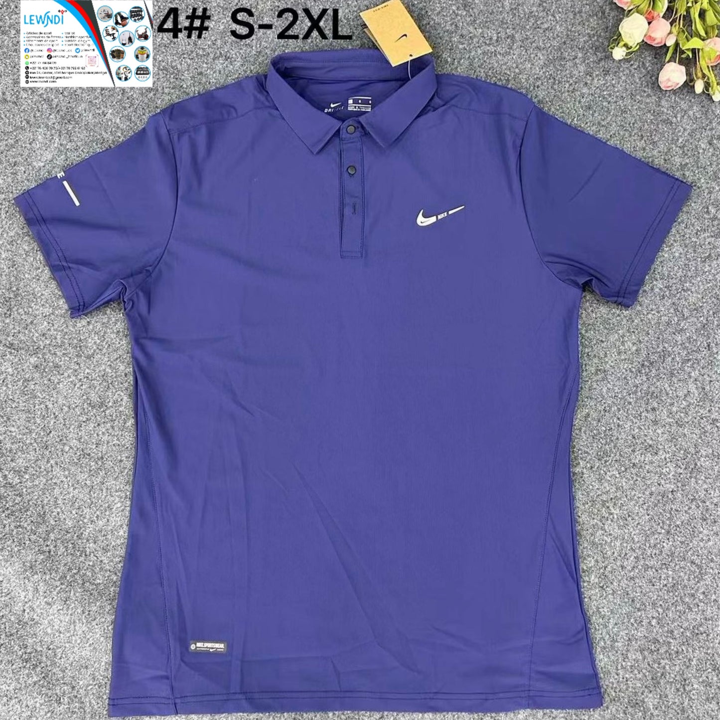 T-shirt col roulé (Bleu) Nike TCRMS15