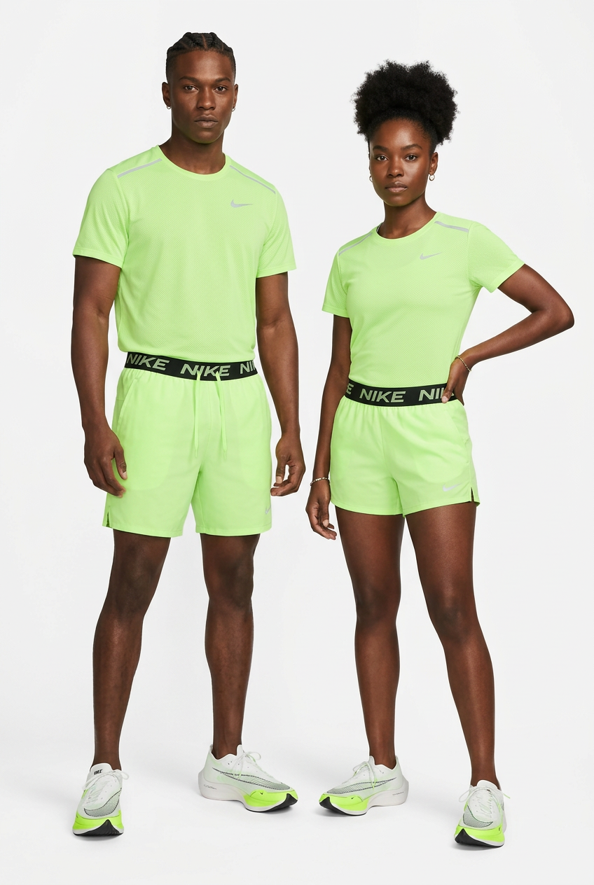 Ensemble T-shirt et Short Sport NI-KE avec fermeture Unisexe Vert